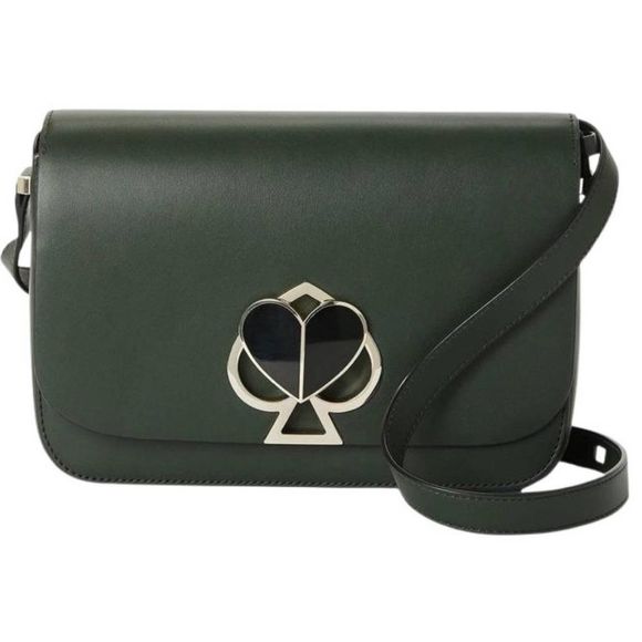 kate spade Handbags - Kate Spade Nicola Twistlock Leather Bag in Evergreen